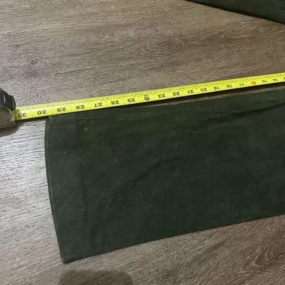 Vintage Cayenne Womens Green Suede Leather High Rise Pants Western Boho Size 10 - Picture 11 of 11